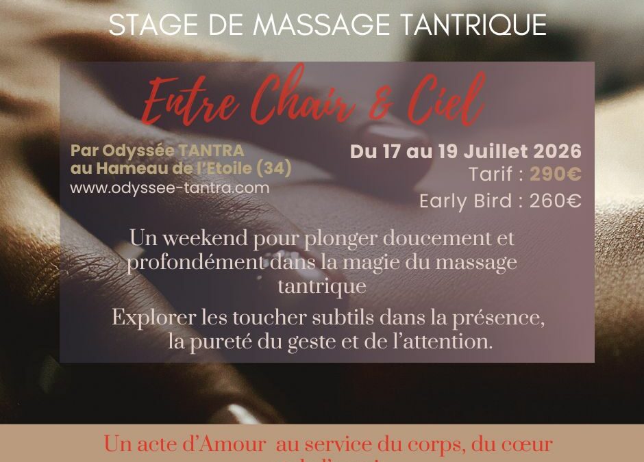 Stage massage tantrique – « Entre chair et ciel »